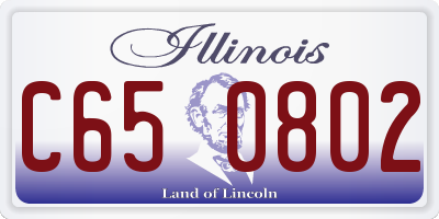 IL license plate C650802