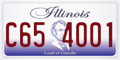 IL license plate C654001