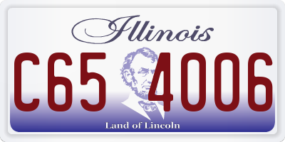 IL license plate C654006