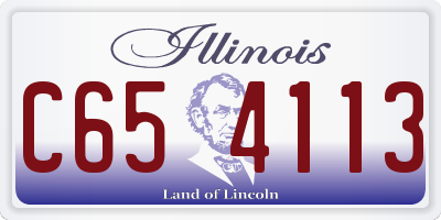 IL license plate C654113