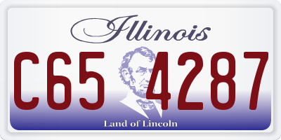 IL license plate C654287