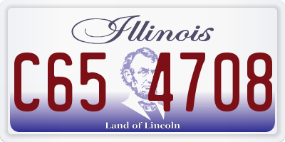 IL license plate C654708