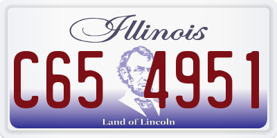 IL license plate C654951