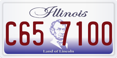 IL license plate C657100