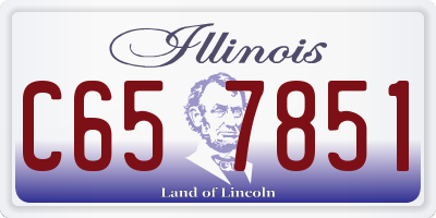 IL license plate C657851