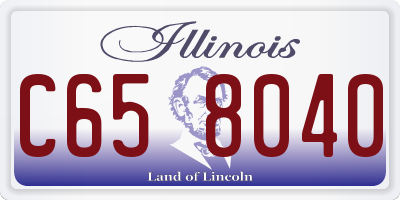 IL license plate C658040