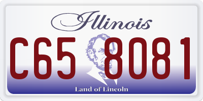 IL license plate C658081