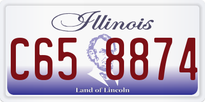 IL license plate C658874