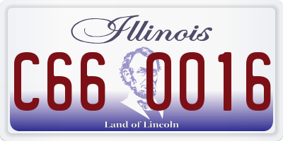 IL license plate C660016