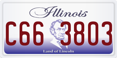 IL license plate C663803