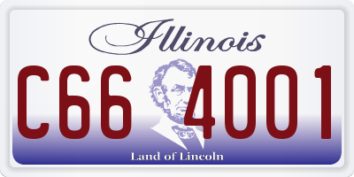 IL license plate C664001