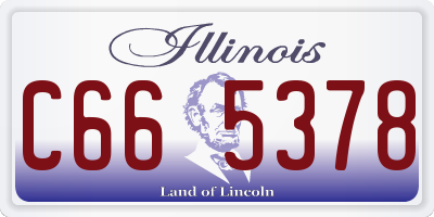 IL license plate C665378