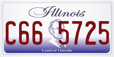 IL license plate C665725