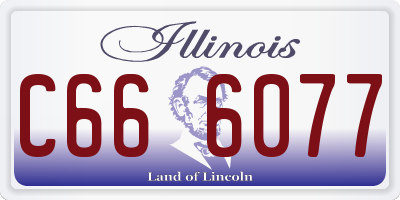 IL license plate C666077