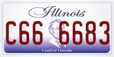 IL license plate C666683