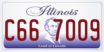 IL license plate C667009