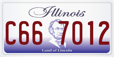 IL license plate C667012