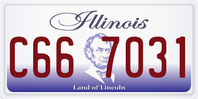 IL license plate C667031