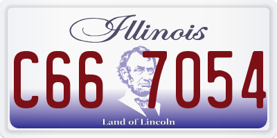 IL license plate C667054