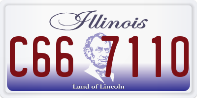IL license plate C667110