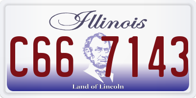 IL license plate C667143