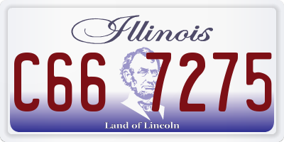 IL license plate C667275
