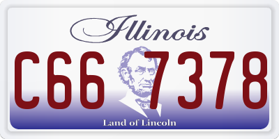 IL license plate C667378
