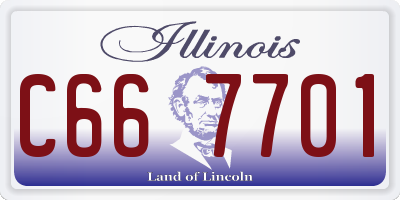 IL license plate C667701