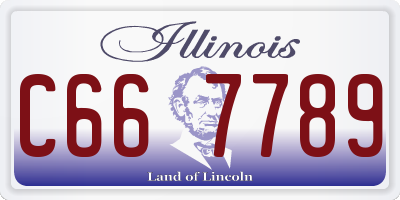 IL license plate C667789