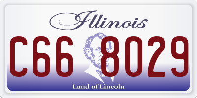 IL license plate C668029
