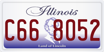 IL license plate C668052