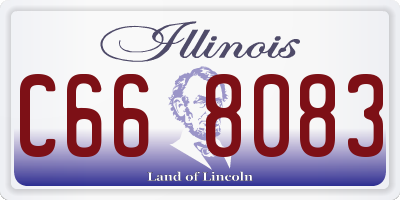IL license plate C668083
