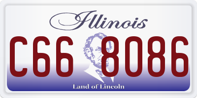 IL license plate C668086