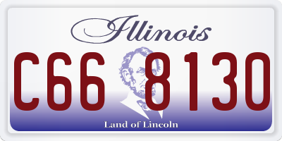 IL license plate C668130