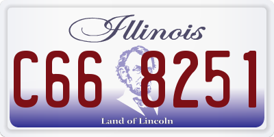 IL license plate C668251
