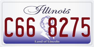 IL license plate C668275