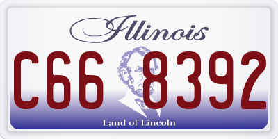 IL license plate C668392