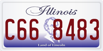 IL license plate C668483