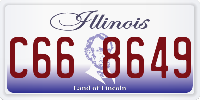 IL license plate C668649