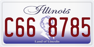IL license plate C668785