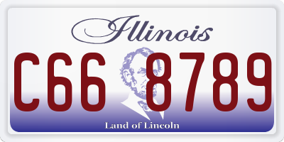 IL license plate C668789
