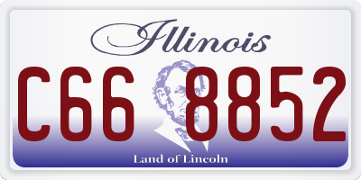 IL license plate C668852