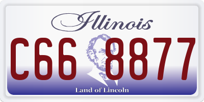 IL license plate C668877