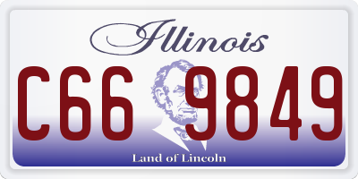 IL license plate C669849