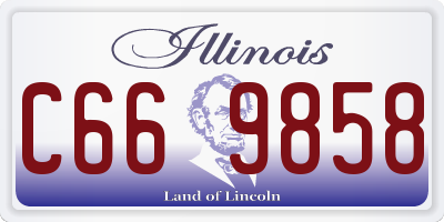 IL license plate C669858