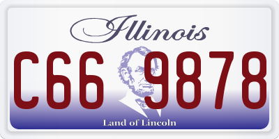 IL license plate C669878