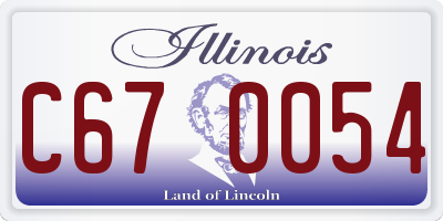 IL license plate C670054