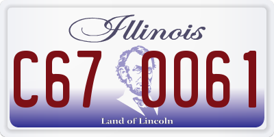IL license plate C670061