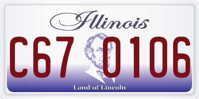 IL license plate C670106