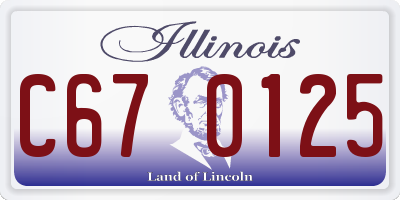 IL license plate C670125